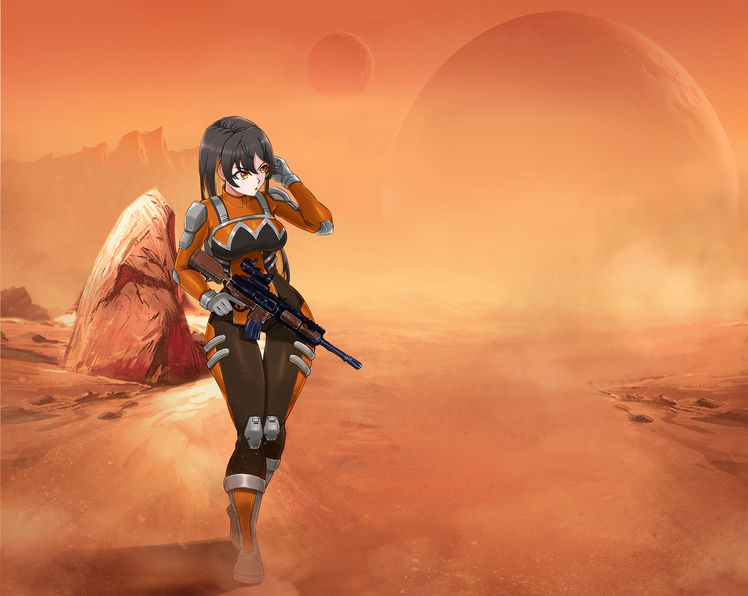 Monero-chan space marine