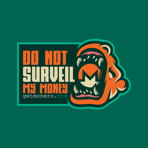 Monero do not surveil sticker