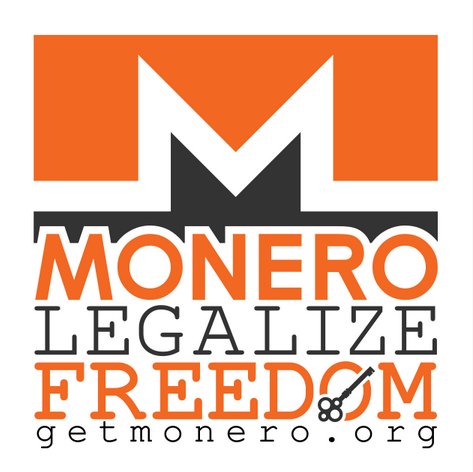 'Monero legalize freedom' sticker
