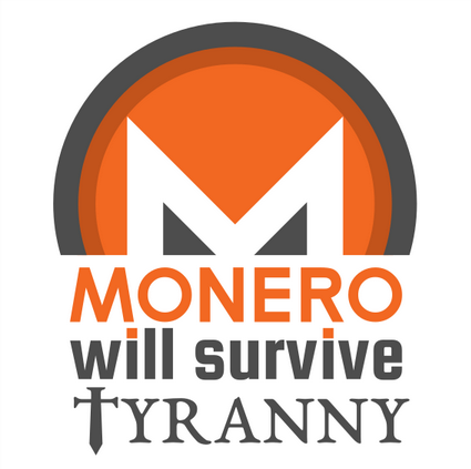 'Monero will survive tyranny' sticker