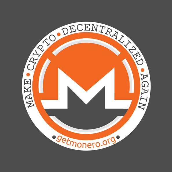 'Make crypto decentralized again' Monero sticker
