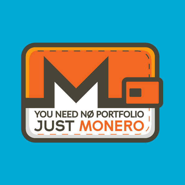 'No portfolio. Just Monero.' wallpaper