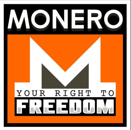 'Monero, your right to freedom' sticker