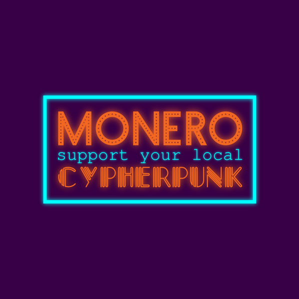 'Monero - support your local cypherpunk' wallpaper