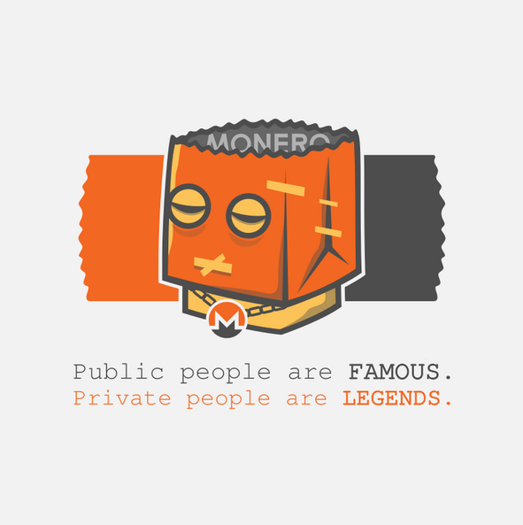 'Monero - private people are legends' wallpaper