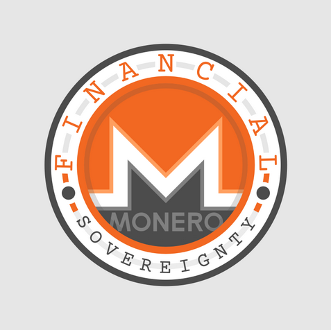 'Monero: financial sovereignty' sticker