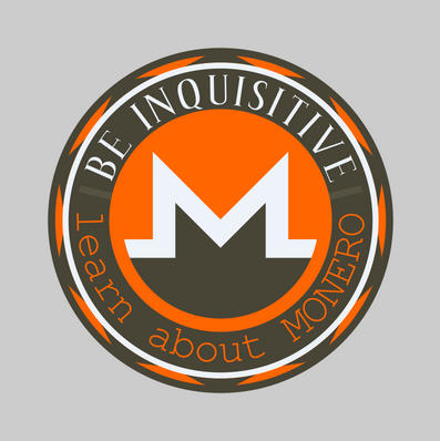 'Be inquisitive' Monero sticker