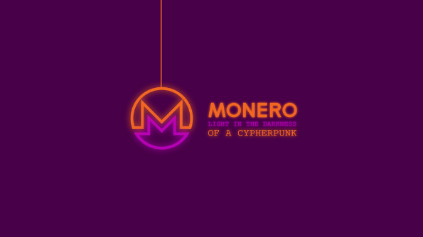 'Light in the darkness of a cypherpunk' Monero wallpaper