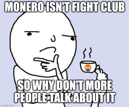 'Monero isn't Fight Club' comic