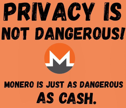 'Just as dangerous as cash' Monero poster