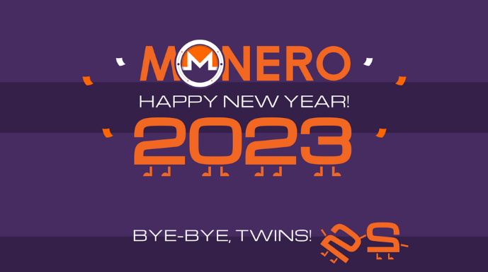 'Happy New Year 2023!' Monero wallpaper