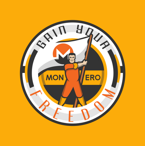 'Gain you freedom' Monero sticker