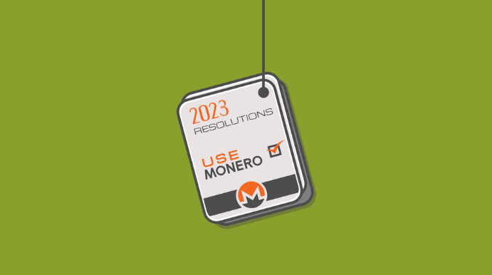 '2023 resolutions: Use Monero' wallpaper