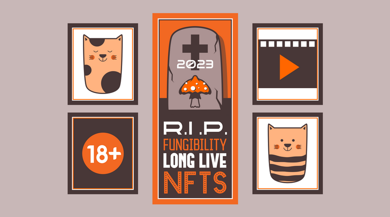 'RIP fungibility long live NFTS' Monero wallpaper