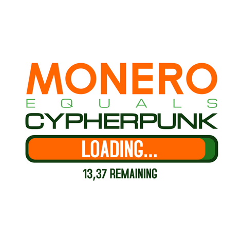'Monero equals cypherpunk' wallpaper