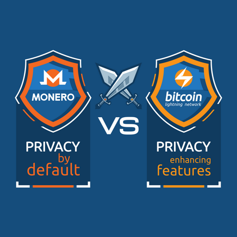 Monero vs BTC Lightning wallpaper