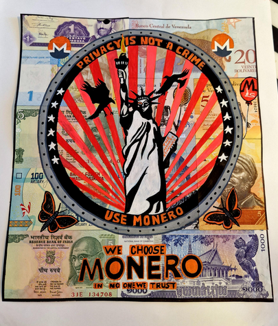 'In No One We Trust.' Monero illustration