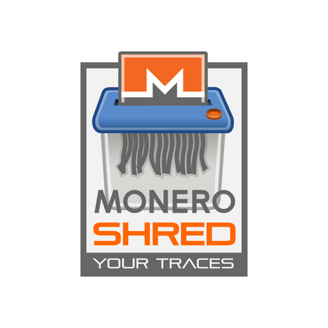 'Shred your traces' Monero illustration