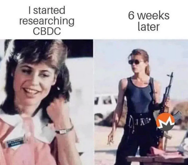 'Researching CBDC' meme