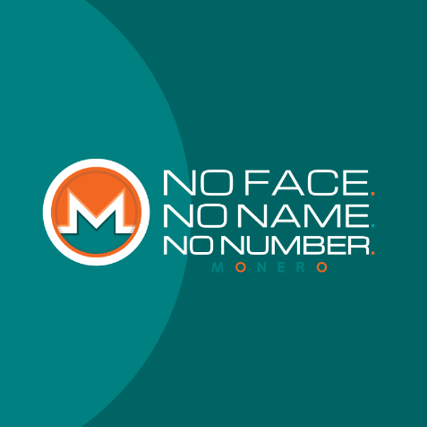 'No face. No name. No number.' Monero wallpaper
