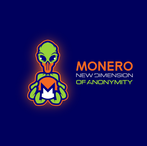 'New dimension of anonymity' Monero wallpaper