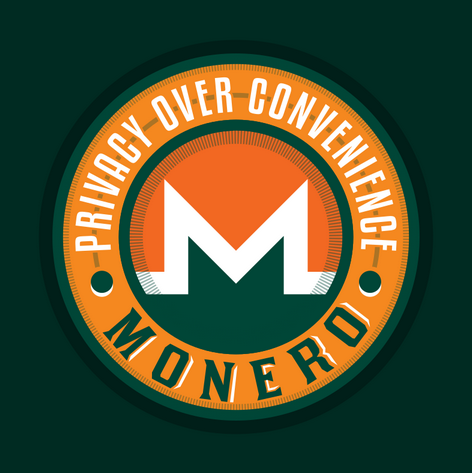 'Privacy over convenience' Monero sticker