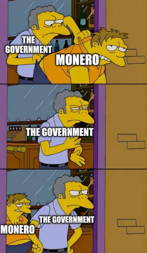 'Corrupt government vs Monero' meme