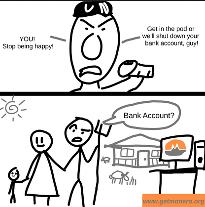 'Monero bank account' meme