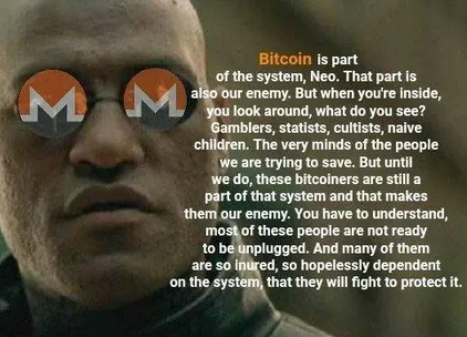 'Bitcoin is part of the system' graphic