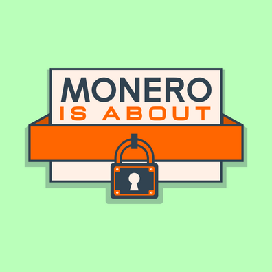 'Monero is about privacy' graphic