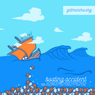 'Monero boating accident' comic