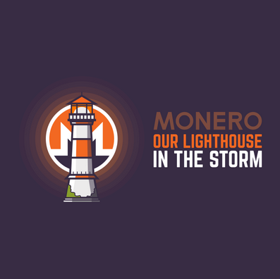 'Monero our lighthouse in the storm' wallpaper