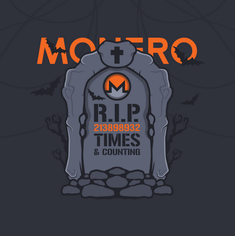 'Monero R.I.P.' design