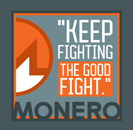 'Keep fighting the good fight' graphic