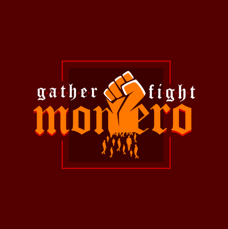 'Monero gather and fight' design