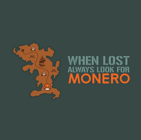 'When lost always look for Monero' design