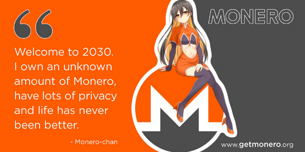 'Monero-chan 2023' graphic