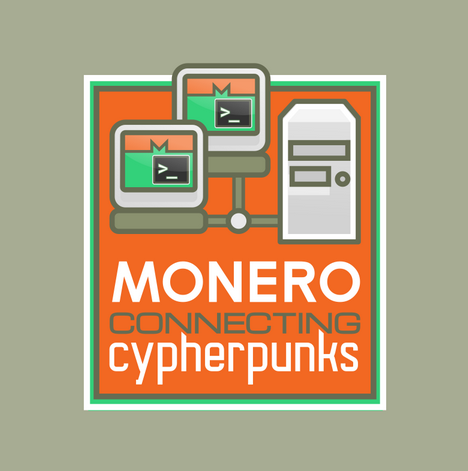 'Monero connecting cypherpunks' design