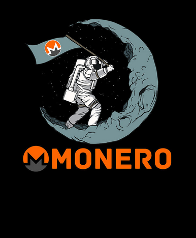 'Monero moon landing' illustration