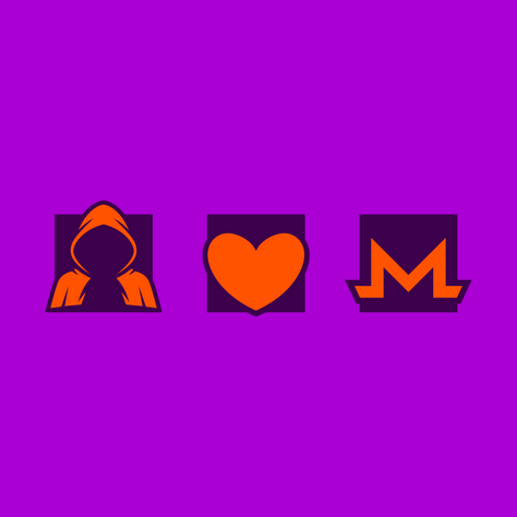 'Anon love Monero' graphic
