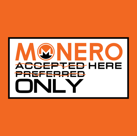'Only Monero here' sticker