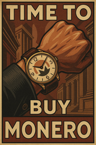 'Time to buy Monero' illustration