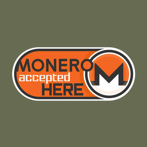 'Monero accepted here' sticker