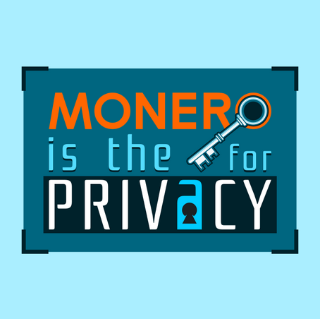 'Monero is the key for privacy' graphic