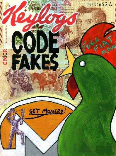 'Keylogs code fakes' painting